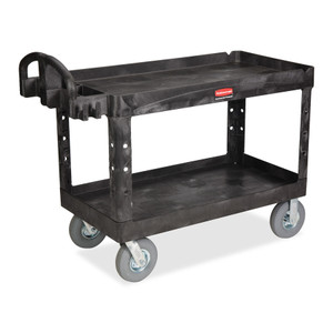 Rubbermaid Commercial Large Utility Cart with Lipped Shelf View Product Image