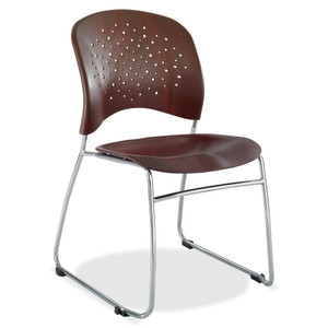 Safco Reve Plastic Wood Back Guest Chair View Product Image