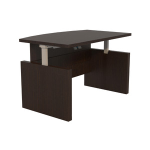 Safco Aberdeen Height-Adjustable Desk, Bow Front with Base, 72" W View Product Image