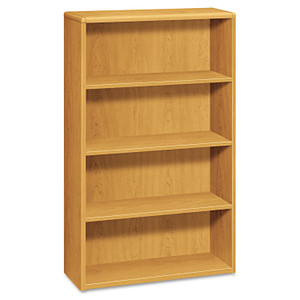 HON 10700 Series Wood Bookcase, Four Shelf, 36w x 13 1/8d x 57 1/8h, Harvest View Product Image