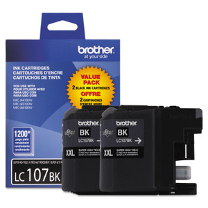 Brother LC1072PKS Innobella Super High-Yield Ink, 1200 Page-Yield, Black, 2/PK View Product Image