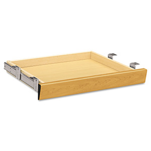 HON Laminate Angled Center Drawer, 22w x 15.38d x 2.5h, Harvest View Product Image