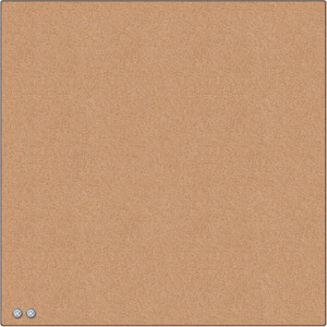 U Brands Square Cork Bulletin Board, 14 x 14 Inches, Frameless, Natural, Push Pins Included (463U00-04) View Product Image