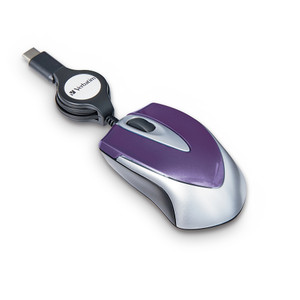 Verbatim USB-C Mini Optical Travel Mouse-Purple View Product Image