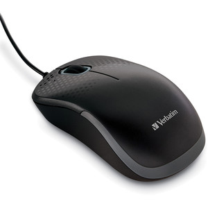 Verbatim Silent Corded Optical Mouse - Black View Product Image