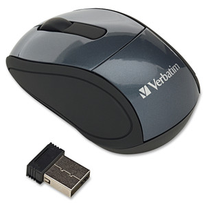 Verbatim Wireless Mini Travel Optical Mouse - Graphite View Product Image