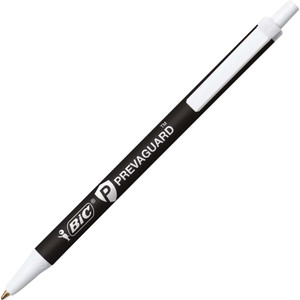 BIC PrevaGuard Ballpoint Pen, Retractable, Medium 1 mm, Black Ink, Black Barrel View Product Image