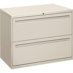 HON 700 Series Two-Drawer Lateral File, 36w x 18d x 28h, Light Gray View Product Image