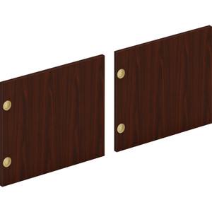 HON Mod Laminate Doors for 72"W Mod Desk Hutch, 17.87 x 14.83, Traditional Mahogany, 2/Carton View Product Image