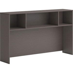 HON Mod Desk Hutch, 3 Compartments, 66 x 14 x 39.75, Slate Teak View Product Image