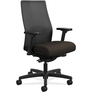 HON Ignition 2.0 4-Way Stretch Mid-Back Mesh Task Chair, Supports up to 300 lbs., Espresso Seat, Black Back/Base View Product Image