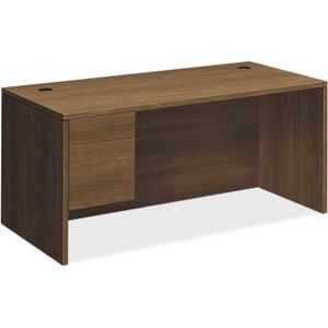 HON 10500 Series Large "L" or "U" Left 3/4 Height Pedestal Desk, 66w x 30d x 29.5h, Pinnacle View Product Image