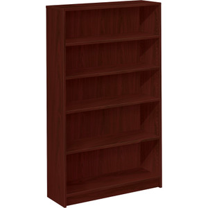 HON 1870 Series Bookcase, Five Shelf, 36w x 11 1/2d x 60 1/8h, Mahogany View Product Image