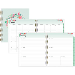 Blue Sky Frosted Weekly/Monthly Planner, 9 x 7, Floral, 2022 View Product Image