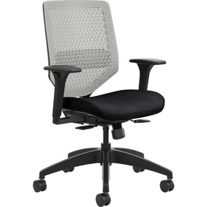 HON Solve Series ReActiv Back Task Chair, Supports up to 300 lbs., Ink Seat/Titanium Back, Black Base View Product Image