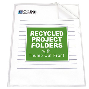C-Line Poly Project Folders, Letter Size, Clear, 25/Box View Product Image