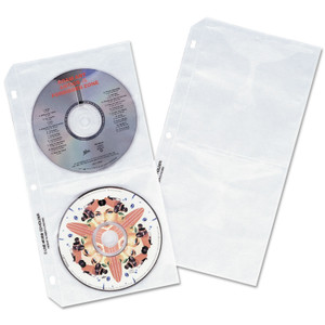 C-Line Deluxe CD Ring Binder Storage Pages, Standard, Stores 4 CDs, 10/Pack View Product Image