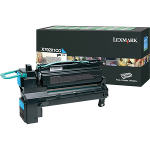 Lexmark X792X1CG Return Program Extra High-Yield Toner, 20000 Page-Yield, Cyan View Product Image