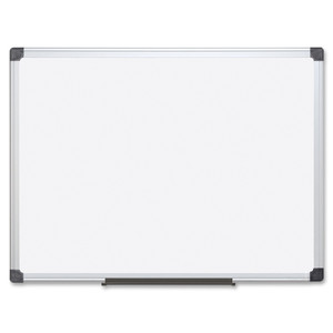 MasterVision Porcelain Value Dry Erase Board, 36 x 48, White, Aluminum Frame View Product Image