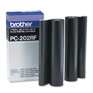 Brother PC-202RF Thermal Transfer Refill Roll, 450 Page-Yield, Black, 2/PK View Product Image