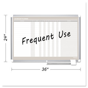 MasterVision In-Out Magnetic Dry Erase Board, 36x24, Silver Frame View Product Image