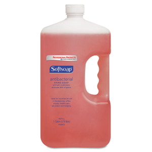 Softsoap Antibacterial Liquid Hand Soap Refill, Crisp Clean, Pink, 1gal Bottle View Product Image