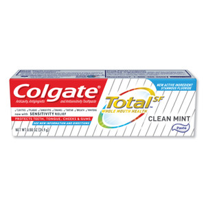 Colgate Total Toothpaste, Coolmint, 0.88 oz, 24/Carton View Product Image