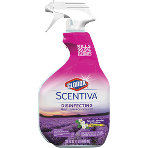 Clorox Scentiva Multi Surface Cleaner, Tuscan Lavender and Jasmine, 32 oz, 6/Carton View Product Image