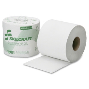 AbilityOne 8540016308729, SKILCRAFT, Toilet Tissue, Septic Safe, 2-Ply, White, 4 x 3.75, 500/Roll, 96 Roll/Box View Product Image