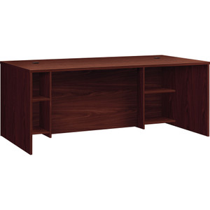 HON Foundation Breakfront Desk Shell, 72w x 36d x 29h, Mahogany View Product Image