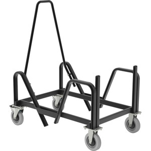 HON Motivate Seating Cart High-Density Stacking Chairs, 21.38w x 34.25d x 36.63h, Black View Product Image
