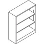 HON Metal Bookcase, Three-Shelf, 34-1/2w x 12-5/8d x 41h, Light Gray View Product Image