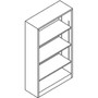 HON Metal Bookcase, Four-Shelf, 34-1/2w x 12-5/8d x 59h, Putty View Product Image