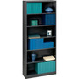 HON Metal Bookcase, Six-Shelf, 34-1/2w x 12-5/8d x 81-1/8h, Black View Product Image