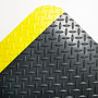 Crown Industrial Deck Plate Anti-Fatigue Mat, Vinyl, 24 x 36, Black/Yellow Border View Product Image