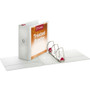Cardinal Treated ClearVue Locking Slant-D Ring Binder, 3 Rings, 5" Capacity, 11 x 8.5, White View Product Image