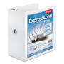 Cardinal ExpressLoad ClearVue Locking D-Ring Binder, 3 Rings, 5" Capacity, 11 x 8.5, White View Product Image