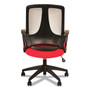 Alera MB Series Mesh Mid-Back Office Chair, Supports up to 275 lbs., Red Seat/Black Back, Black Base View Product Image