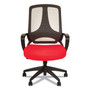 Alera MB Series Mesh Mid-Back Office Chair, Supports up to 275 lbs., Red Seat/Black Back, Black Base View Product Image