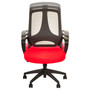 Alera MB Series Mesh Mid-Back Office Chair, Supports up to 275 lbs., Red Seat/Black Back, Black Base View Product Image