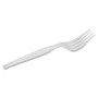 Dixie Plastic Cutlery, Heavyweight Forks, White, 1,000/Carton DXEFH207CT View Product Image