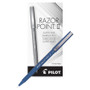 Pilot Razor Point II Stick Porous Point Marker Pen, 0.2mm, Blue Ink/Barrel, Dozen View Product Image