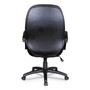 Alera PF Series High-Back Bonded Leather Office Chair, Supports up to 275 lbs, Black Seat/Black Back, Black Base View Product Image