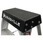 Louisville Aluminum Step Stool, 2-Step, 17w x 18.25 Spread x 26h, Aluminum/Black View Product Image