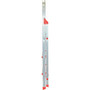 Louisville Aluminum Euro Platform Ladder, 8 ft Working Height, 200 lbs Capacity, 4 Step, Aluminum/Red View Product Image