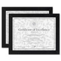 DAX Document/Certificate Frames, Wood, 8 1/2 x 11, Black, Set of Two View Product Image