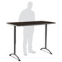 Iceberg ARC Sit-to-Stand Tables, Rectangular Top, 30w x 60d x 30-42h, Walnut/Gray View Product Image