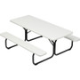 Iceberg IndestrucTables Too 1200 Series Resin Picnic Table, 72w x 30d, Platinum/Gray View Product Image