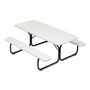 Iceberg IndestrucTables Too 1200 Series Resin Picnic Table, 72w x 30d, Platinum/Gray View Product Image