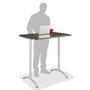 Iceberg ARC Sit-to-Stand Tables, Rectangular Top, 30w x 48d x 36-48h, Gray Walnut/Silver View Product Image